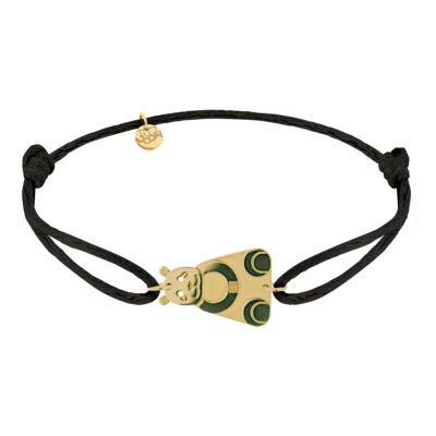 bracelet cordon panda en or jaune